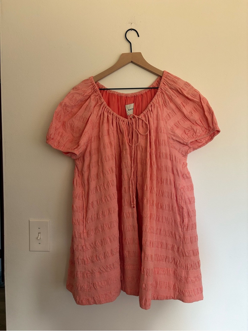 Maeve Coral Pink Mini Dress